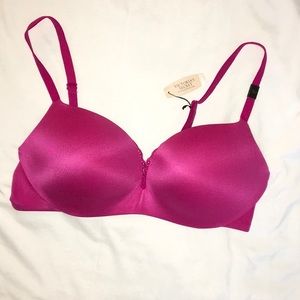 Victoria Secret plunge bra 36C pink / fuchsia